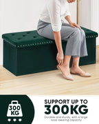 Folding Ottoman Bench Seat with Storage Extra Large