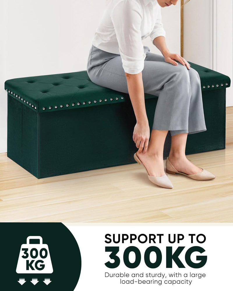 Folding Ottoman Bench Seat with Storage Extra Large