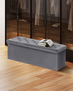 Folding Ottoman Bench Seat with Storage Extra Large