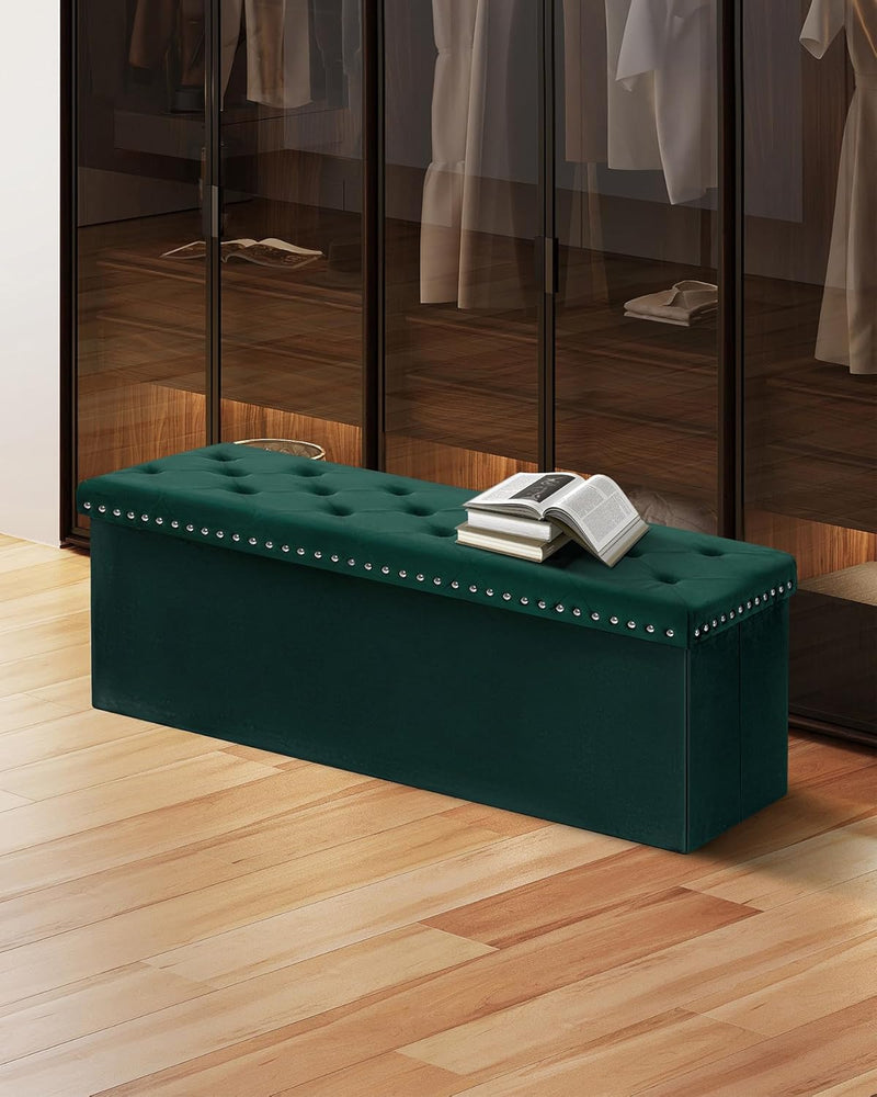 Folding Ottoman Bench Seat with Storage Extra Large