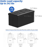 Folding Ottoman Bench Storage Box with Lid Large