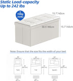 Folding Ottoman Bench Storage Box with Lid Large