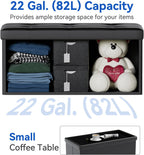Folding Ottoman Bench Storage Box with Lid Large