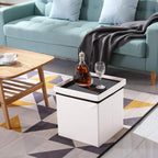 Folding Ottoman Bench Storage Box with Lid Large