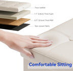 Folding Ottoman Bench Storage Box with Lid Large