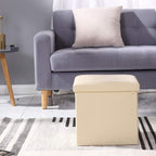 Folding Ottoman Bench Storage Box with Lid Large