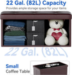 Folding Ottoman Bench Storage Box with Lid Large