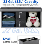 Folding Ottoman Bench Storage Box with Lid Large