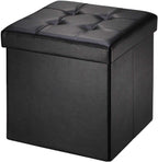 Folding Ottoman Bench Storage Box with Lid Large