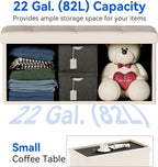 Folding Ottoman Bench Storage Box with Lid Large