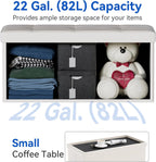 Folding Ottoman Bench Storage Box with Lid Large