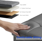 Folding Ottoman Bench Storage Box with Lid Large