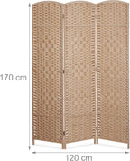 Folding Screen 3-Panel Room Divider