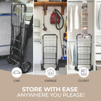 Folding Shopping Trolley Cart 50KG Capacity 360° Swivel