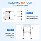Folding Shower Chair Height Adjustable Non-Slip Seat