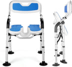 Folding Shower Chair Height Adjustable Non-Slip Seat