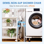 Folding Shower Chair Height Adjustable Non-Slip Seat