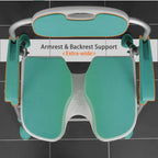 Folding Shower Chair with Arms Backrest 3d Grooved