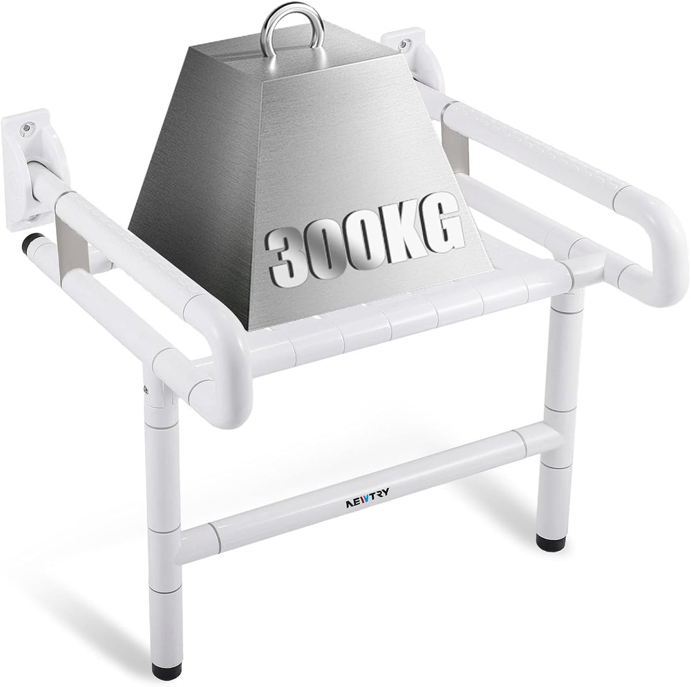Folding Shower Seat Wall Mounted with Arms Legs
