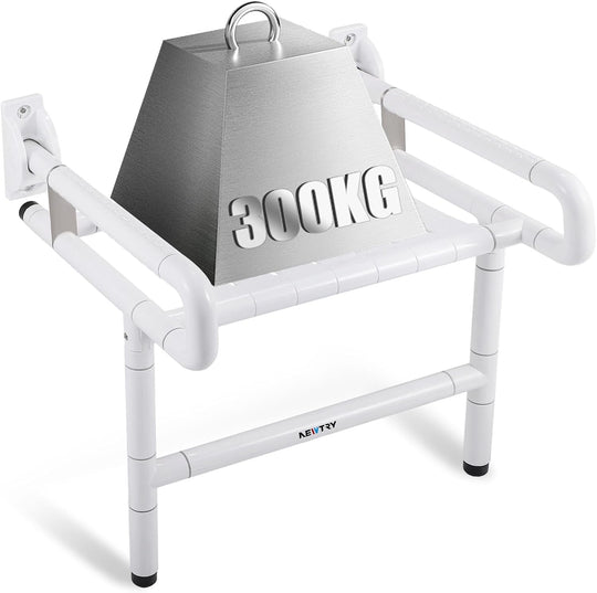 Folding Shower Seat Wall Mounted with Arms Legs