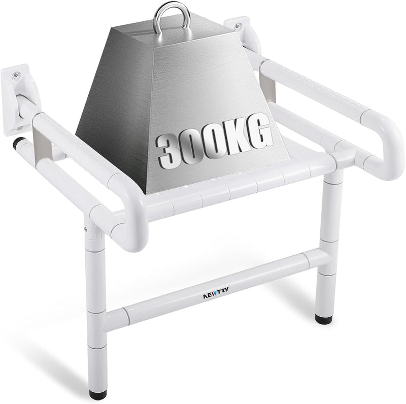Folding Shower Seat Wall Mounted with Arms Legs
