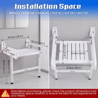Folding Shower Seat Wall Mounted with Arms Legs