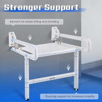 Folding Shower Seat Wall Mounted with Arms Legs
