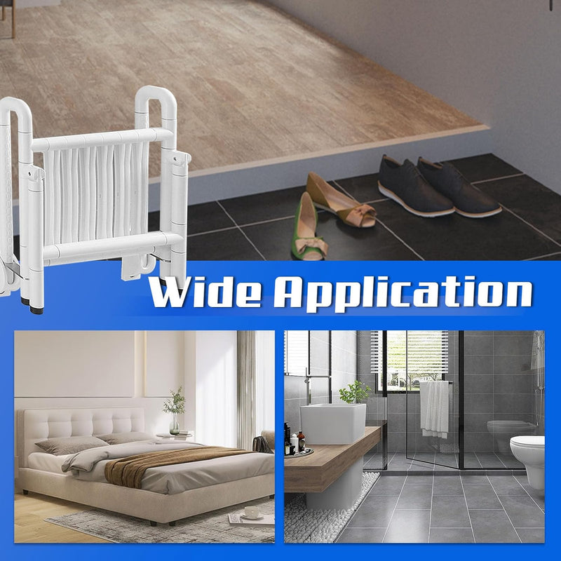 Folding Shower Seat Wall Mounted with Arms Legs