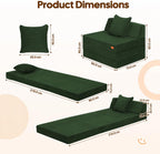 Folding Sofa Bed Convertible Boneless Couch with Pillow