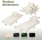 Folding Sofa Bed Convertible Boneless Couch with Pillow