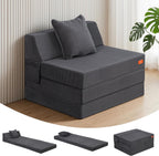 Folding Sofa Bed Convertible Boneless Couch with Pillow