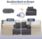 Folding Sofa Bed Convertible Boneless Couch with Pillow