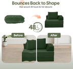 Folding Sofa Bed Convertible Boneless Couch with Pillow