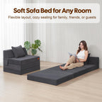 Folding Sofa Bed Convertible Boneless Couch with Pillow