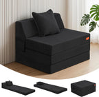Folding Sofa Bed Convertible Boneless Couch with Pillow