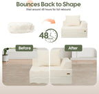 Folding Sofa Bed Convertible Boneless Couch with Pillow