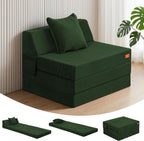 Folding Sofa Bed Convertible Boneless Couch with Pillow