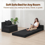 Folding Sofa Bed Convertible Boneless Couch with Pillow