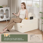 Folding Sofa Bed Convertible Boneless Couch with Pillow