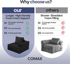Folding Sofa Bed Convertible Boneless Couch with Pillow