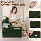 Folding Sofa Bed Convertible Boneless Couch with Pillow