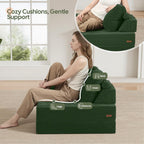 Folding Sofa Bed Convertible Boneless Couch with Pillow
