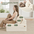 Folding Sofa Bed Convertible Boneless Couch with Pillow