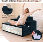Folding Sofa Bed Convertible Chair with Pillow Armrests