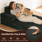 Folding Sofa Bed Convertible Chair with Pillow Armrests