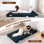 Folding Sofa Bed Convertible Chair with Pillow Armrests