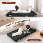 Folding Sofa Bed Convertible Chair with Pillow Armrests