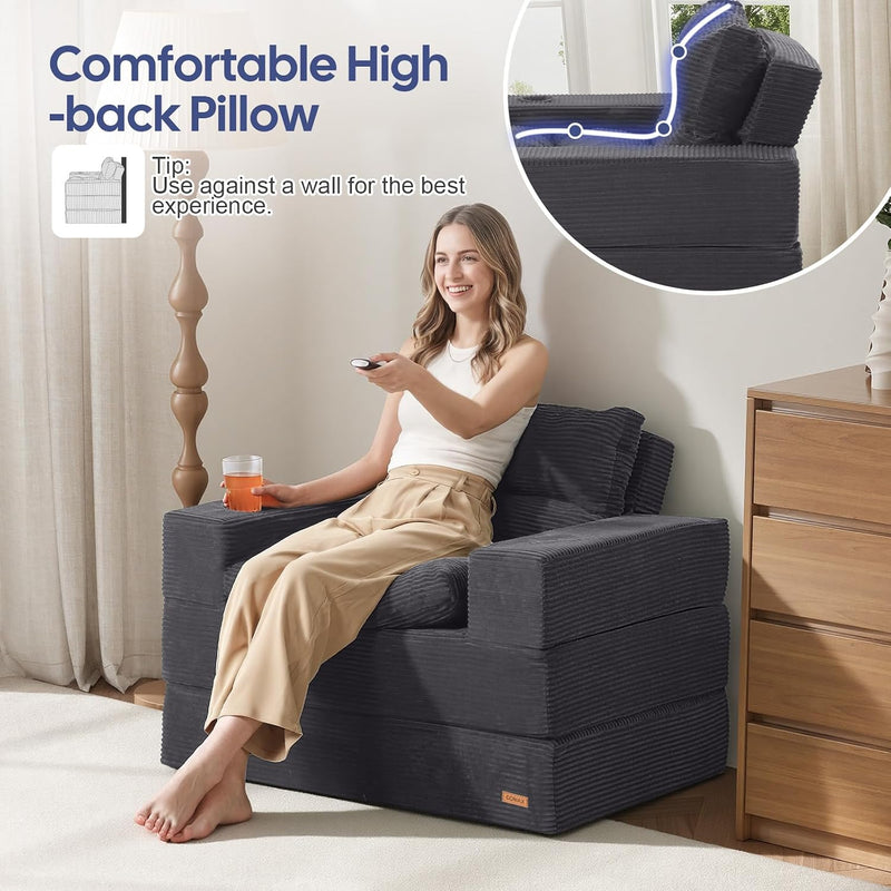 Folding Sofa Bed Convertible Foam Floor Chair
