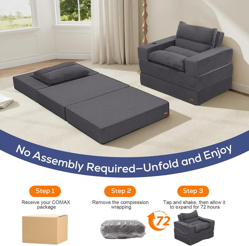 Folding Sofa Bed Convertible Foam Floor Chair