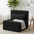 Folding Sofa Bed Convertible Sleeper Chair with Pillow